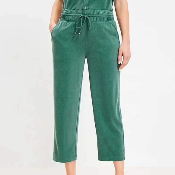 NWOT L&G Sandwashed Straight Crop Drawstring Pants - Picture 1 of 6